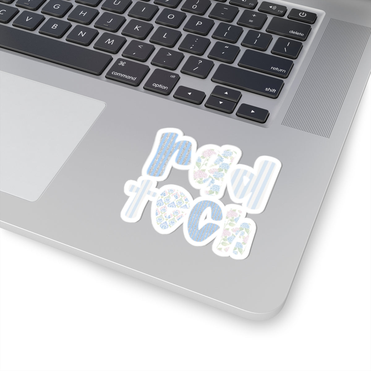 Floral 'Rad Tech' Decorative Kiss-Cut Sticker
