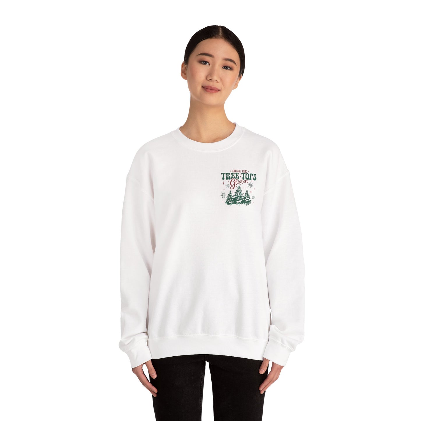 Where Tree Tops Glisten Holiday Crewneck