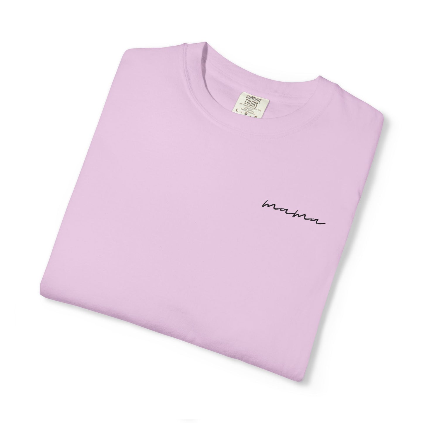 Mama Script Tee — Minimalist Embroidered "Mama" T-Shirt