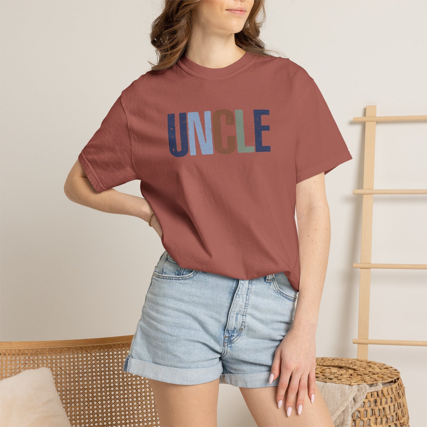 Uncle Graphic T-Shirt — Vintage Americana Lettering Tee for Dads & Family Gifts