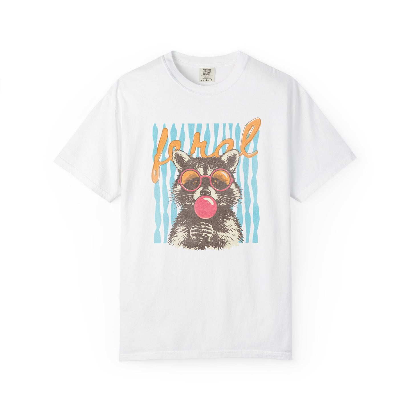 Raccoon Bubblegum Tee — Vintage Sunglasses Graphic T-Shirt