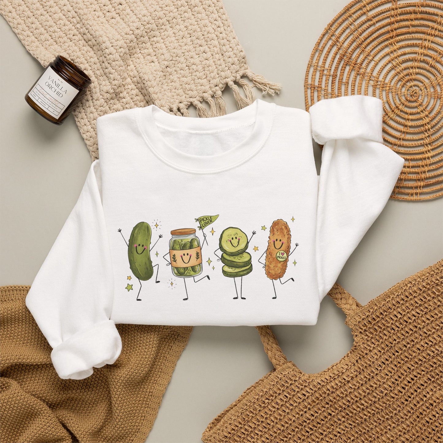 Pickle Friends Crewneck Sweatshirt — Pickle Lover Graphic