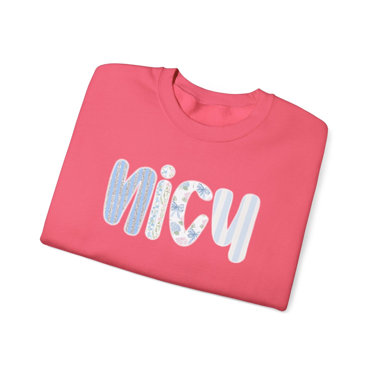 Cozy 'NICU' Pastel Pattern Crewneck Sweatshirt
