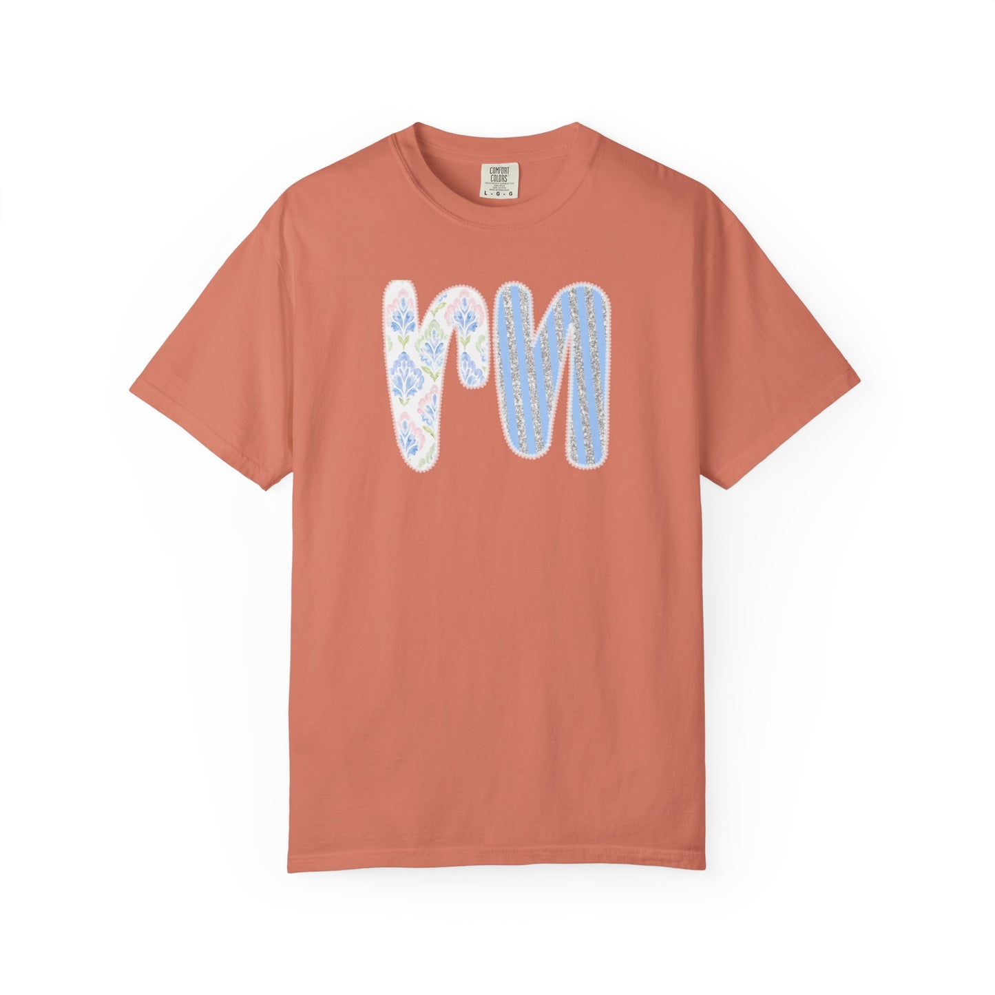 Retro 'RN' Floral Graphic T-Shirt — Garment-Dyed Casual Tee