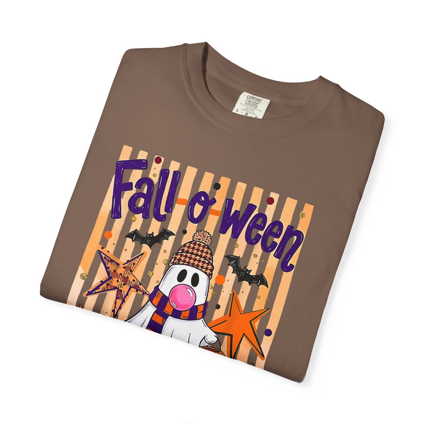 Fall o' Ween Ghost T-Shirt — Cute Halloween Pumpkin & Stars Tee