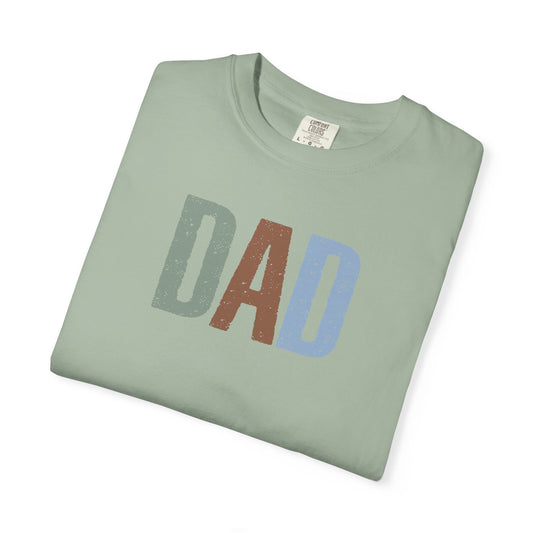 Dad Colorblock Graphic T-Shirt — Vintage Lettering Father’s Day Tee