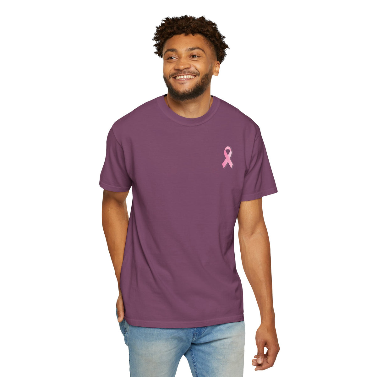 Breast Cancer Awareness T-Shirt — "No One Fights Alone" Flag Tee