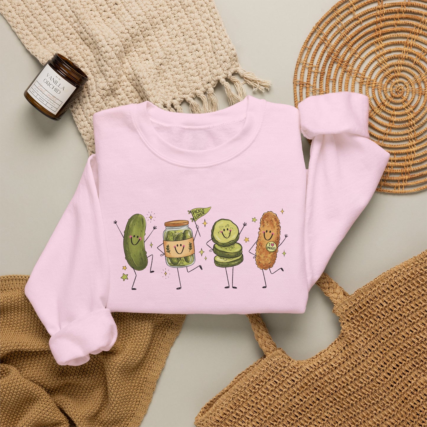 Pickle Friends Crewneck Sweatshirt — Pickle Lover Graphic