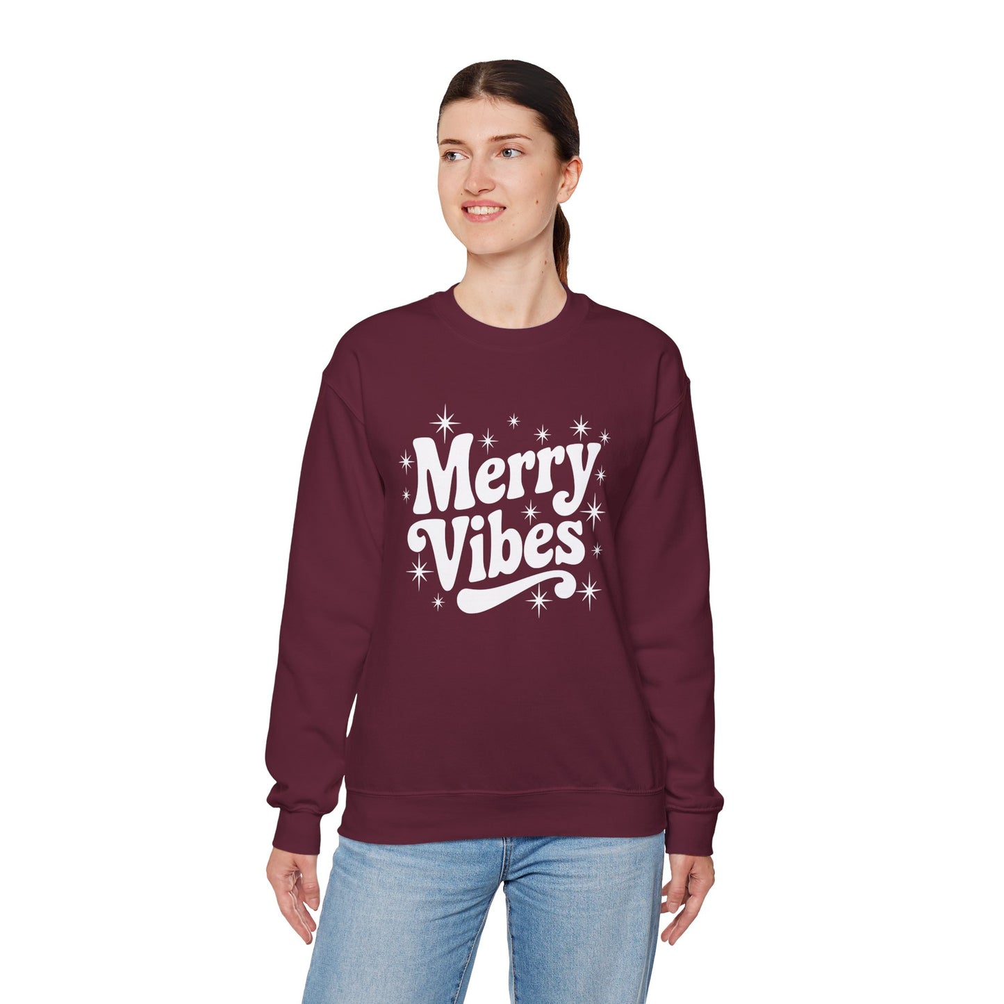 Merry Vibes Christmas Crewneck Sweatshirt