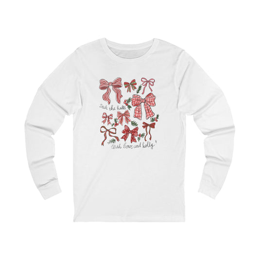 Bows & Holly Long-Sleeve Tee