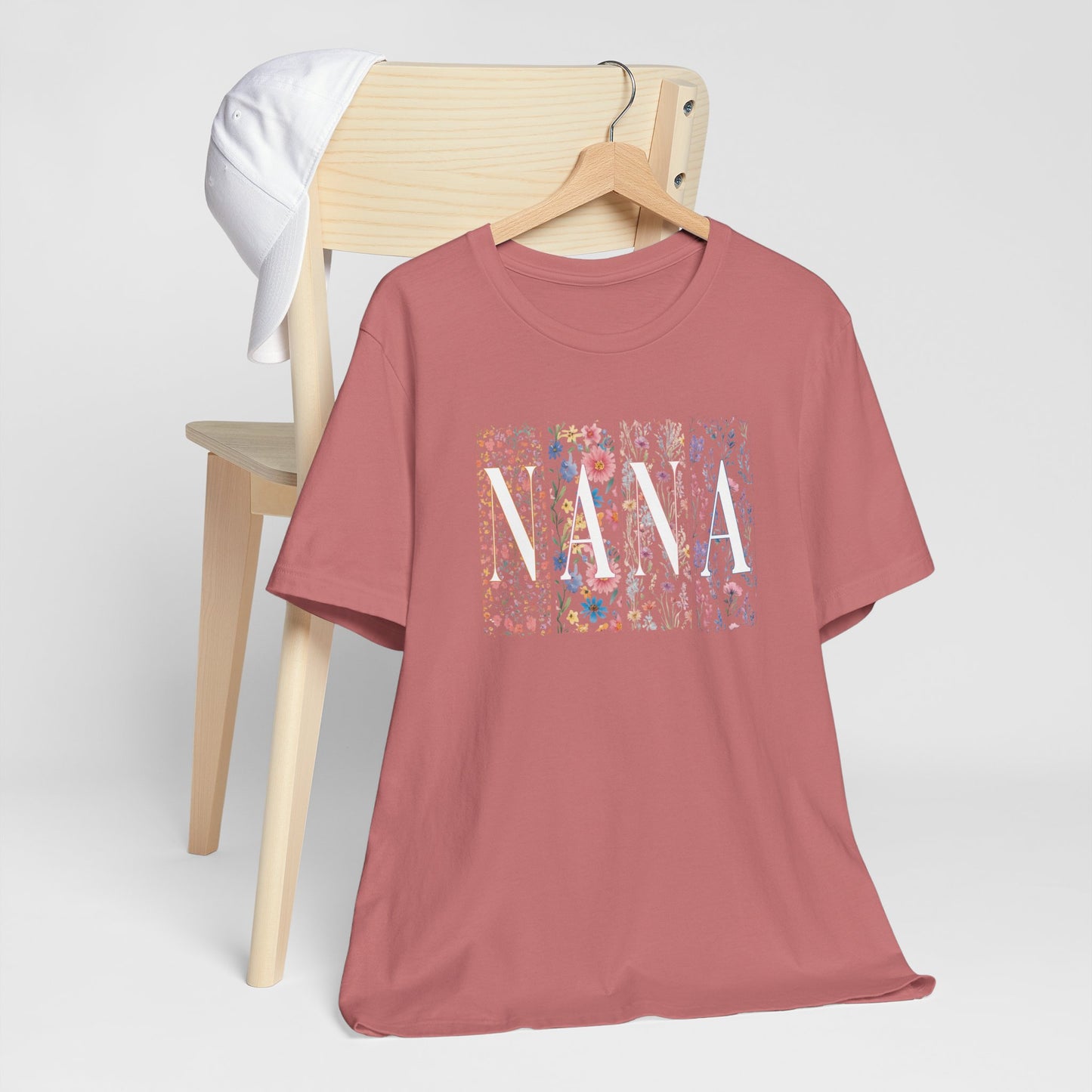 Floral Meadow "Nana" Graphic Tee — Colorful Wildflower Illustration T-Shirt