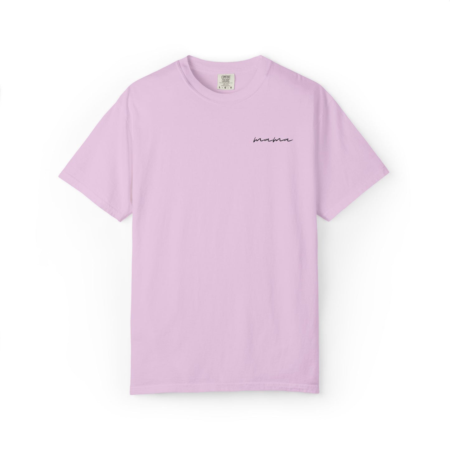 Mama Script Tee — Minimalist Embroidered "Mama" T-Shirt