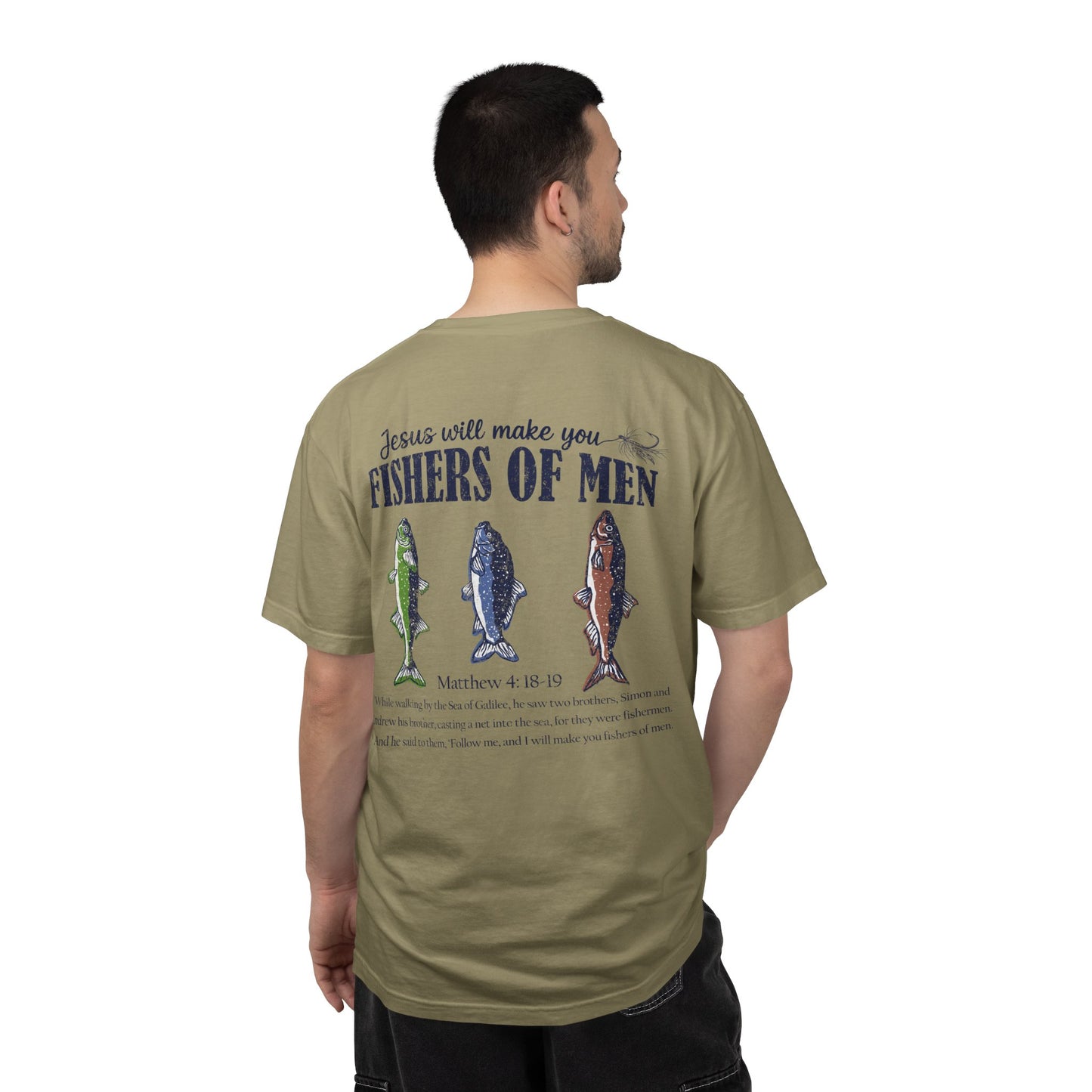Fishers of Men T-Shirt — Christian Fishing Graphic Tee (Matthew 4:18-19)