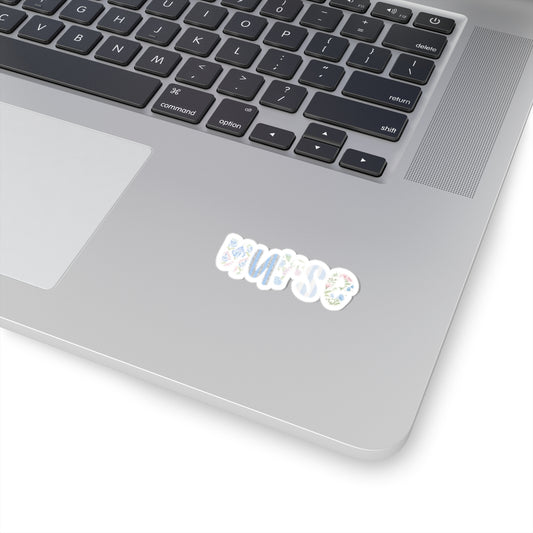 Nurse Floral Kiss-Cut Sticker — Pastel Watercolor Medical Decal for Laptops & Scrubs