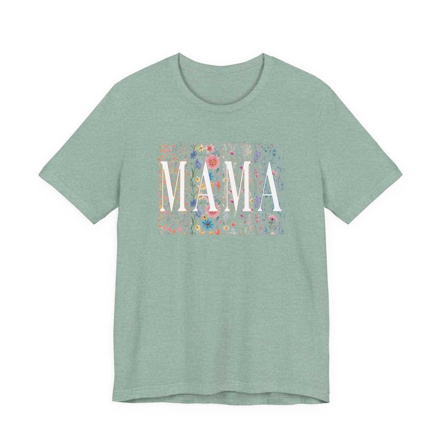 Mama Floral Tee — Soft Pink Mother’s Day Shirt with Floral Typography