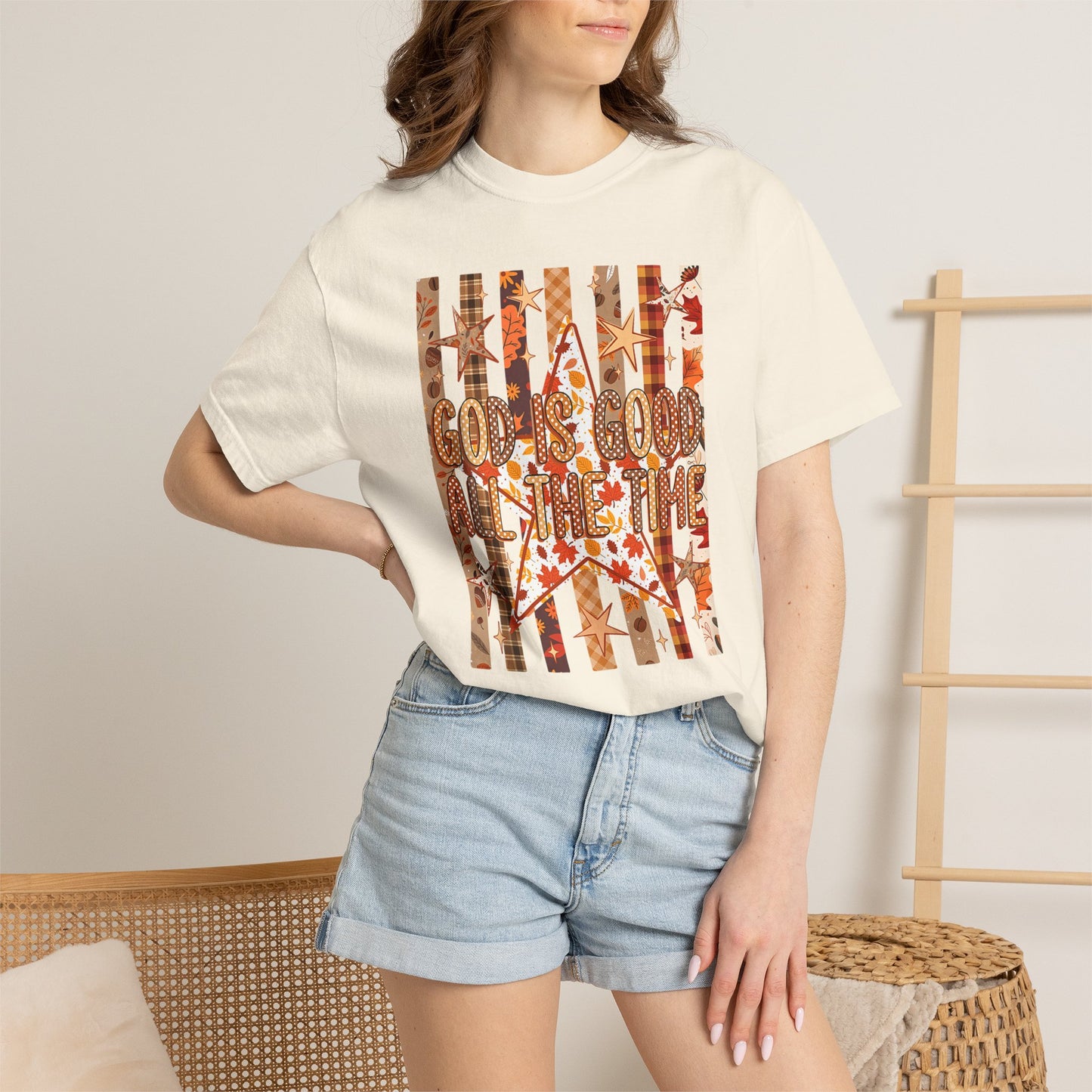 God Is Good All The Time T-Shirt — Autumn Leaves Christian Tee