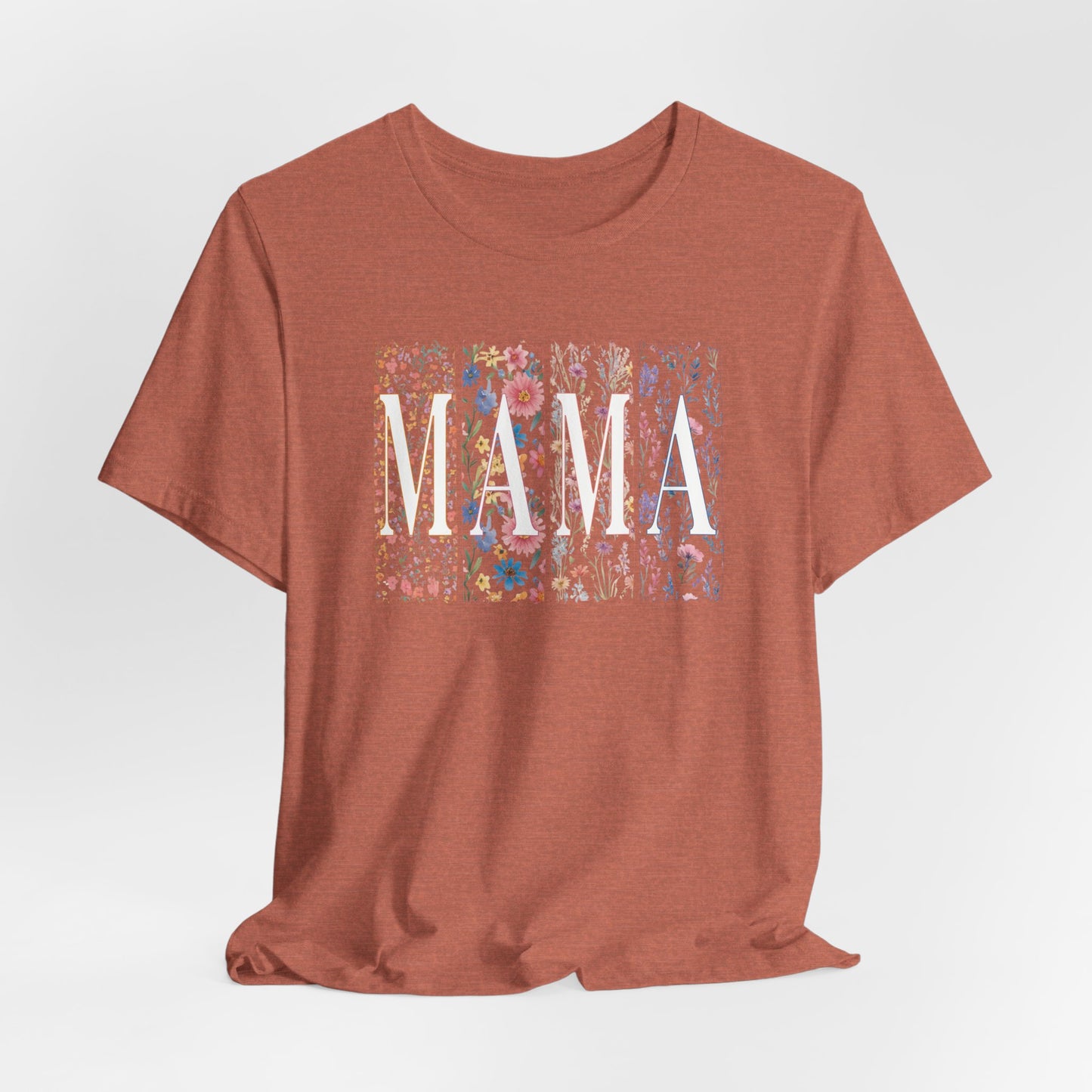 Mama Floral Tee — Soft Pink Mother’s Day Shirt with Floral Typography