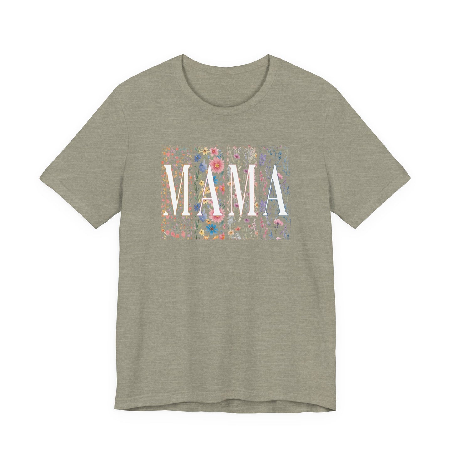 Mama Floral Tee — Soft Pink Mother’s Day Shirt with Floral Typography