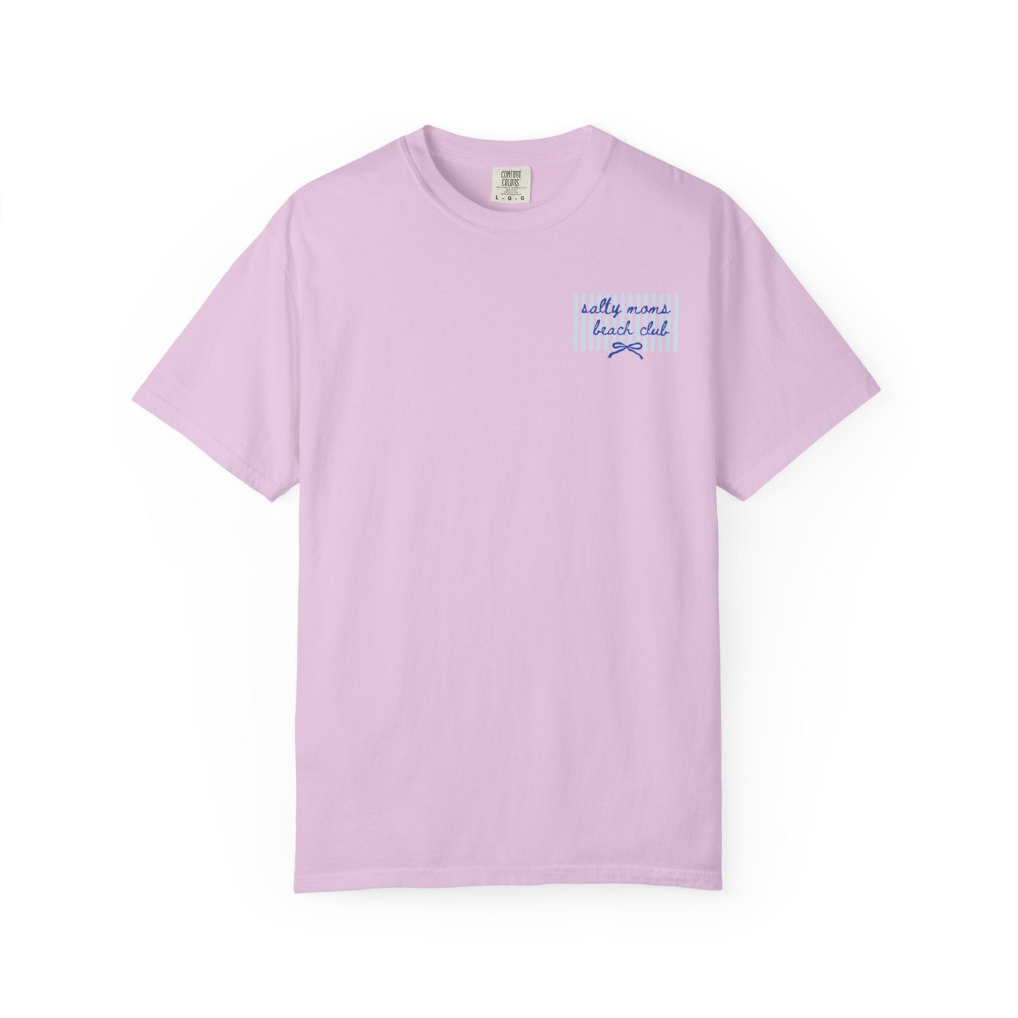 Pocket Script T‑Shirt — "Salty Moms Beach Club" Minimal Graphic Tee
