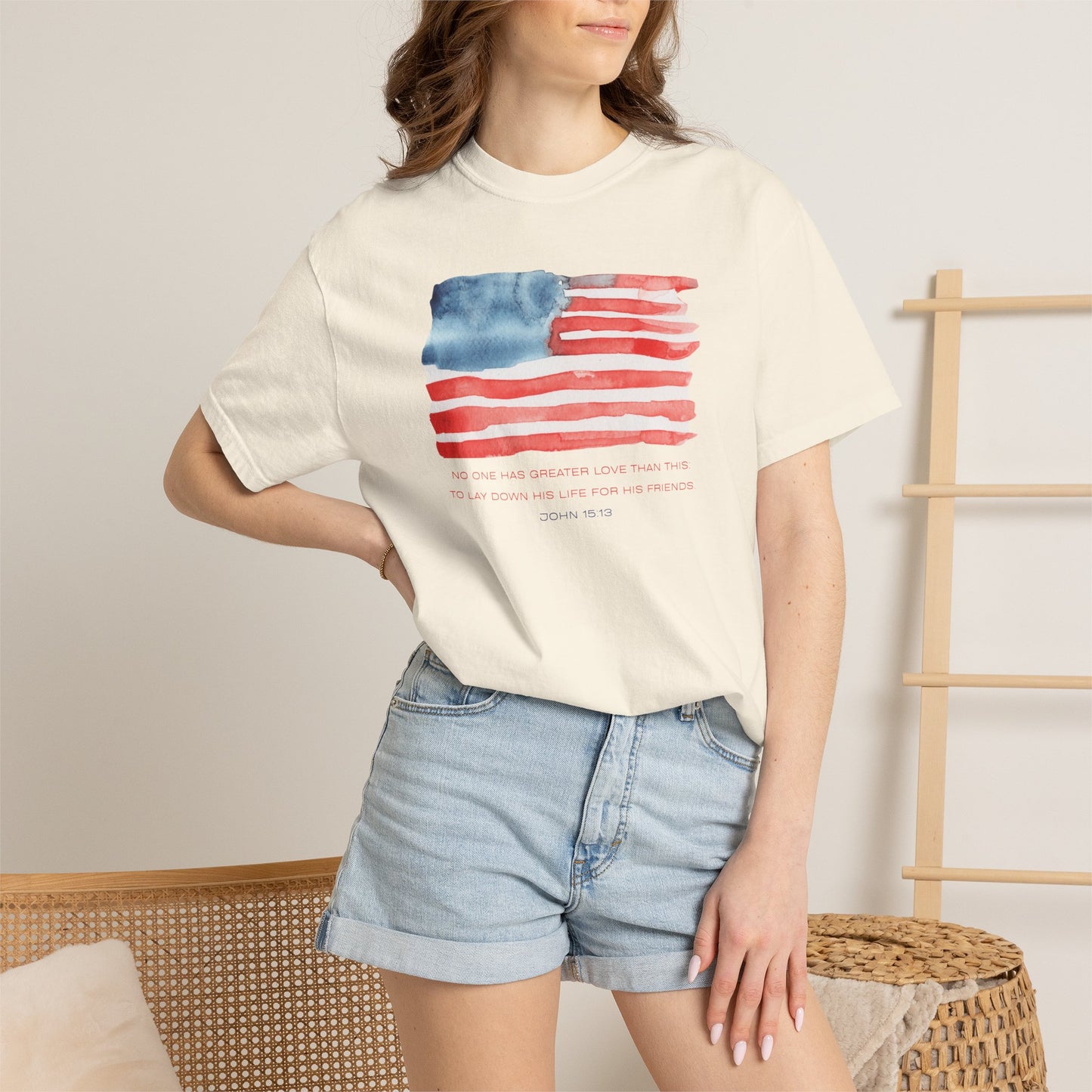 American Watercolor Flag T-Shirt