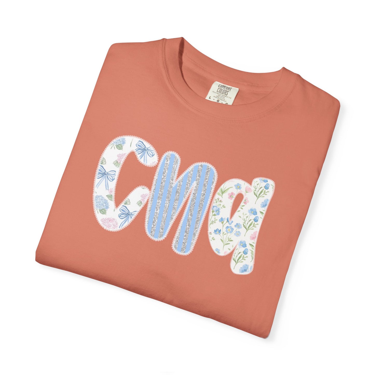 CNA Floral Script T-Shirt — Nurse Appreciation Gift