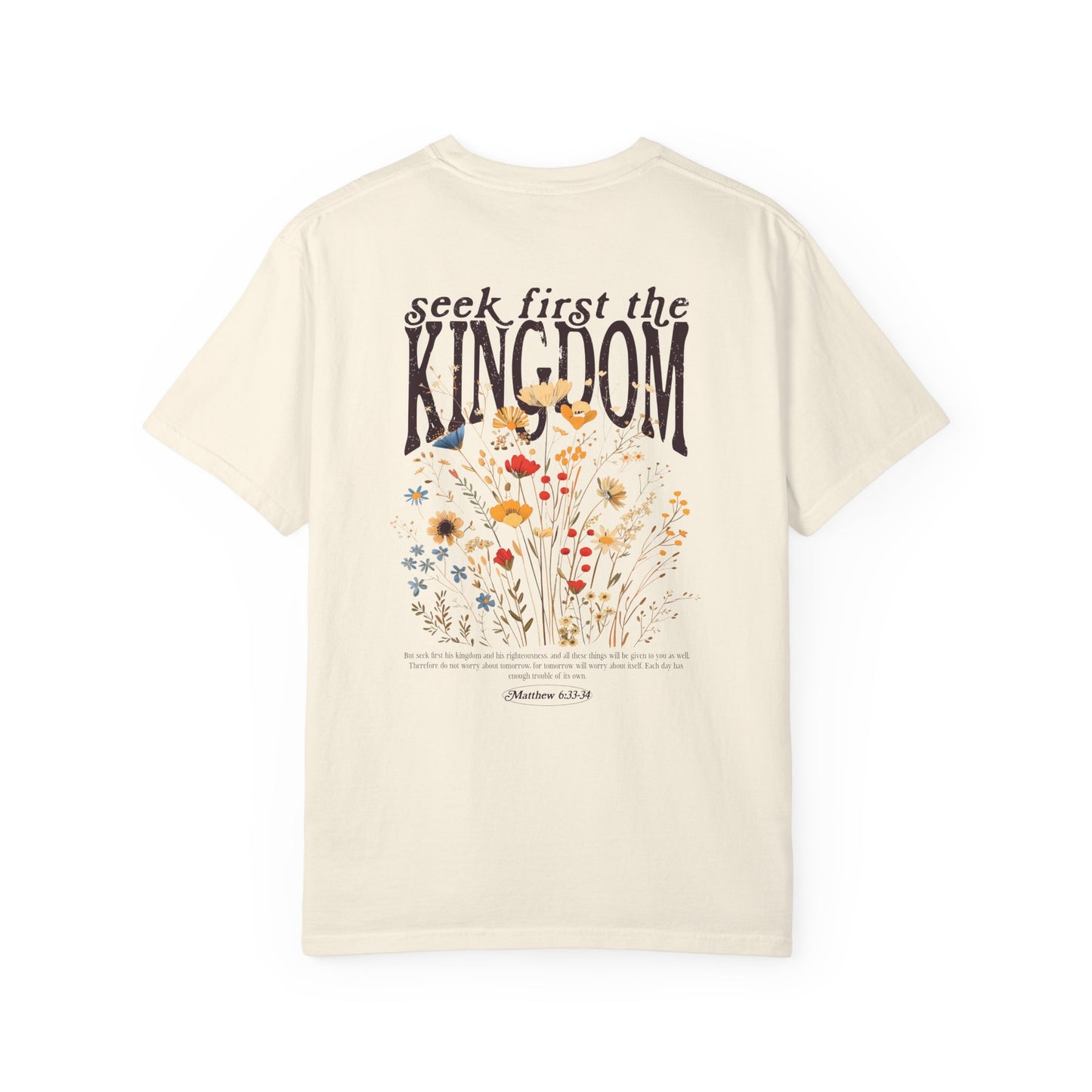Seek First the Kingdom T-Shirt — Floral Faith Graphic Tee