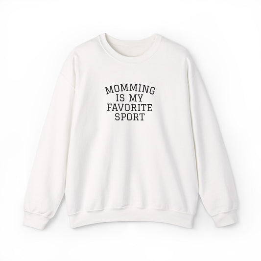Momming Is My Favorite Sport Embroidered Sweatshirt