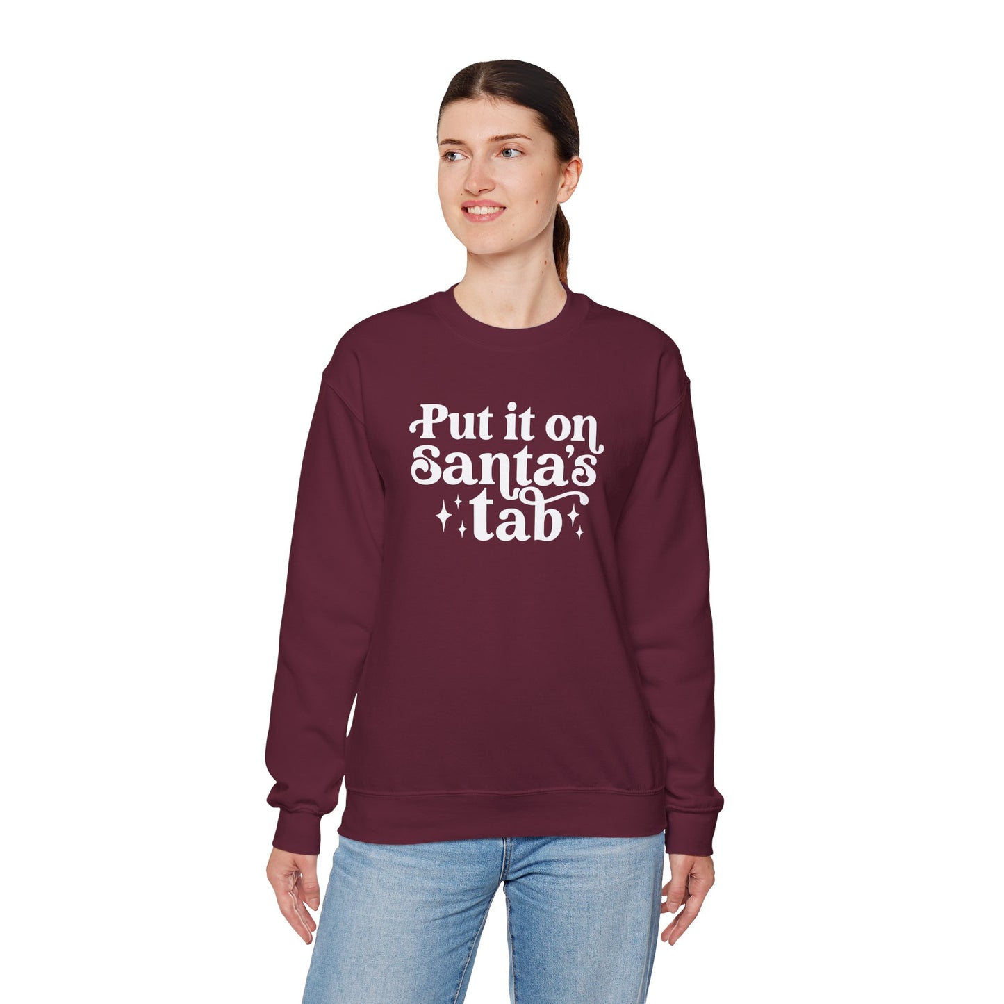 Put it On Santa's Tab Crewneck Sweatshirt