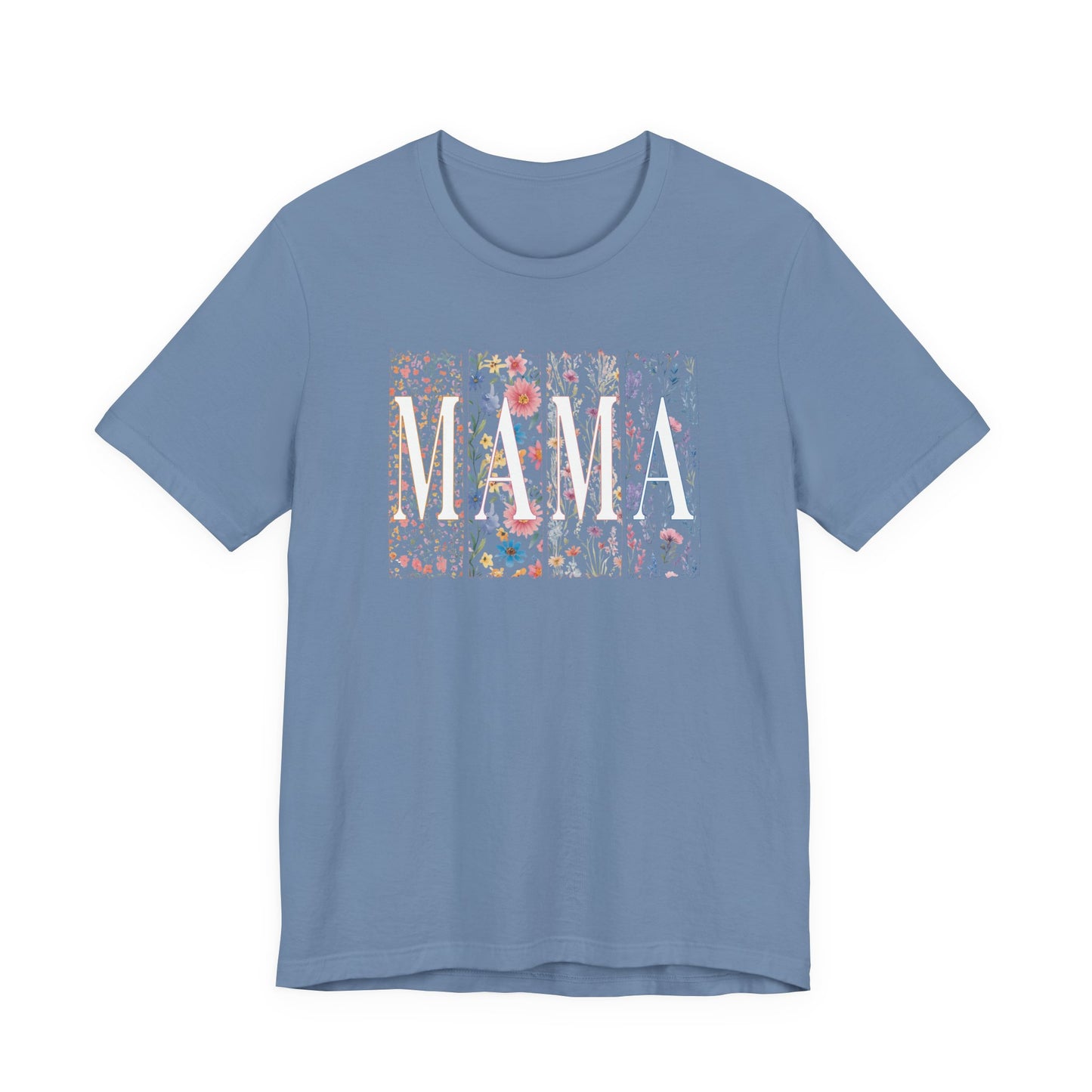 Mama Floral Tee — Soft Pink Mother’s Day Shirt with Floral Typography