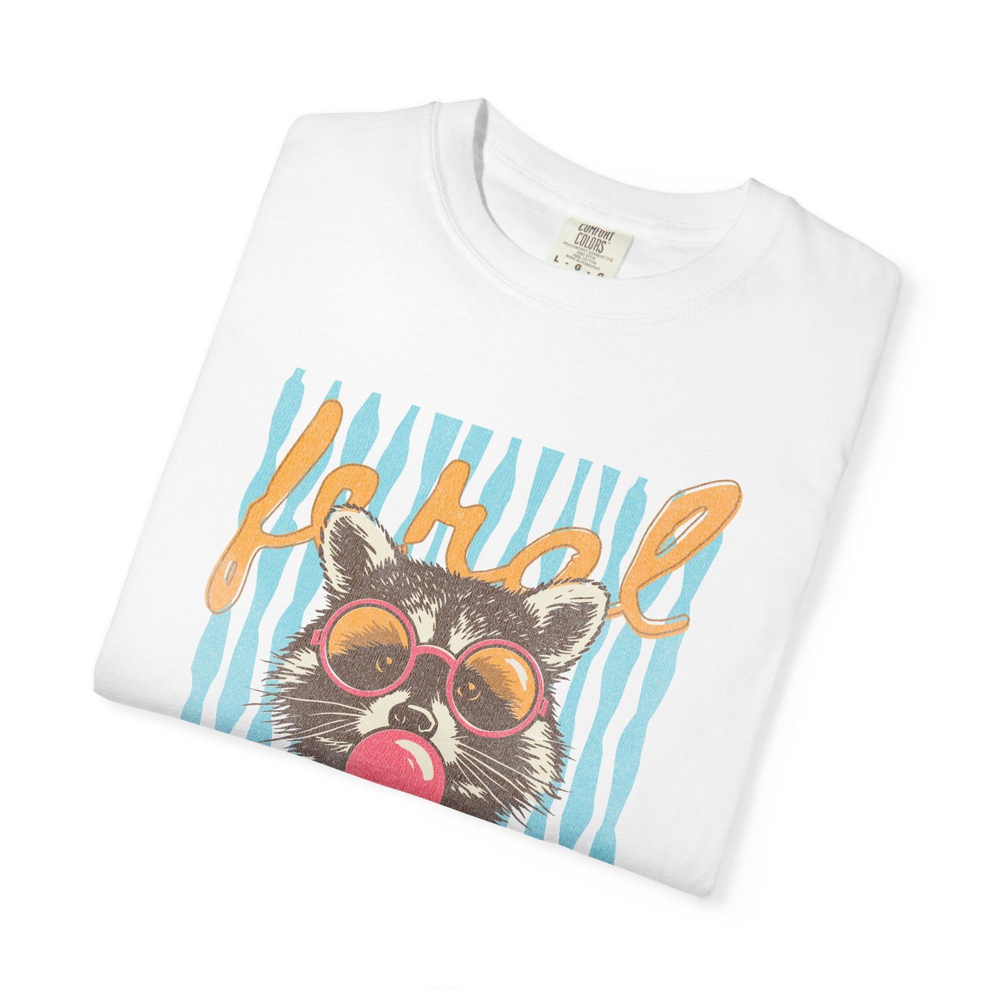 Raccoon Bubblegum Tee — Vintage Sunglasses Graphic T-Shirt