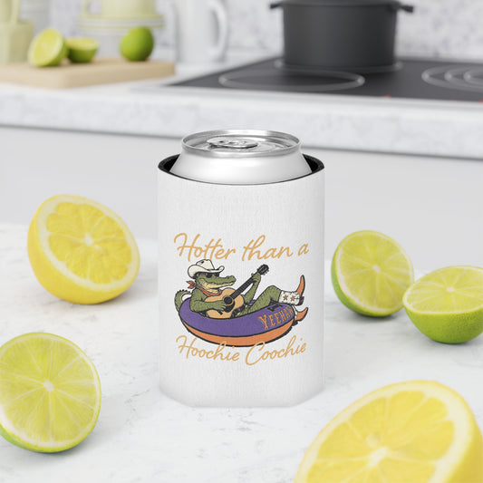 Can Cooler - "Hotter Than a Hoochie Coochie" Alligator Float Novelty Koozie