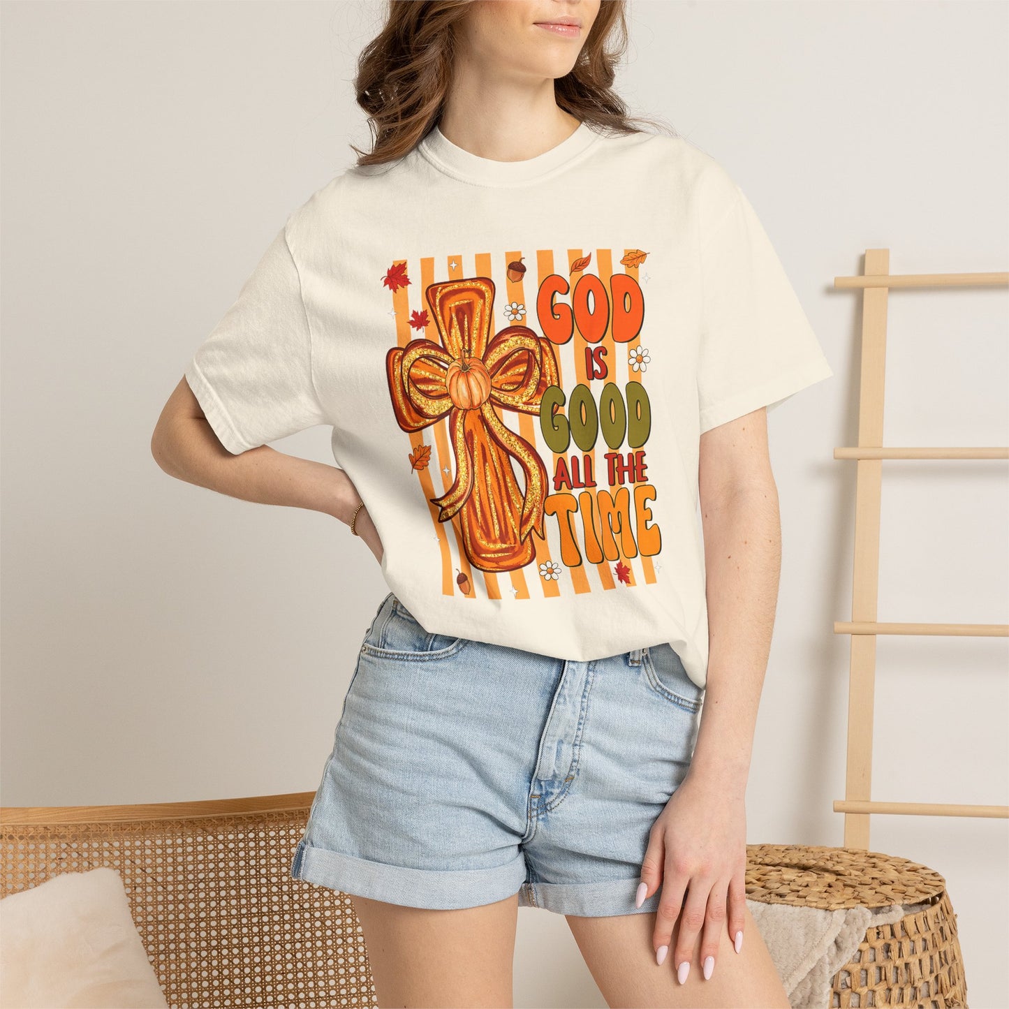 God Is Good All The Time T-Shirt — Christian Faith Cross Tee