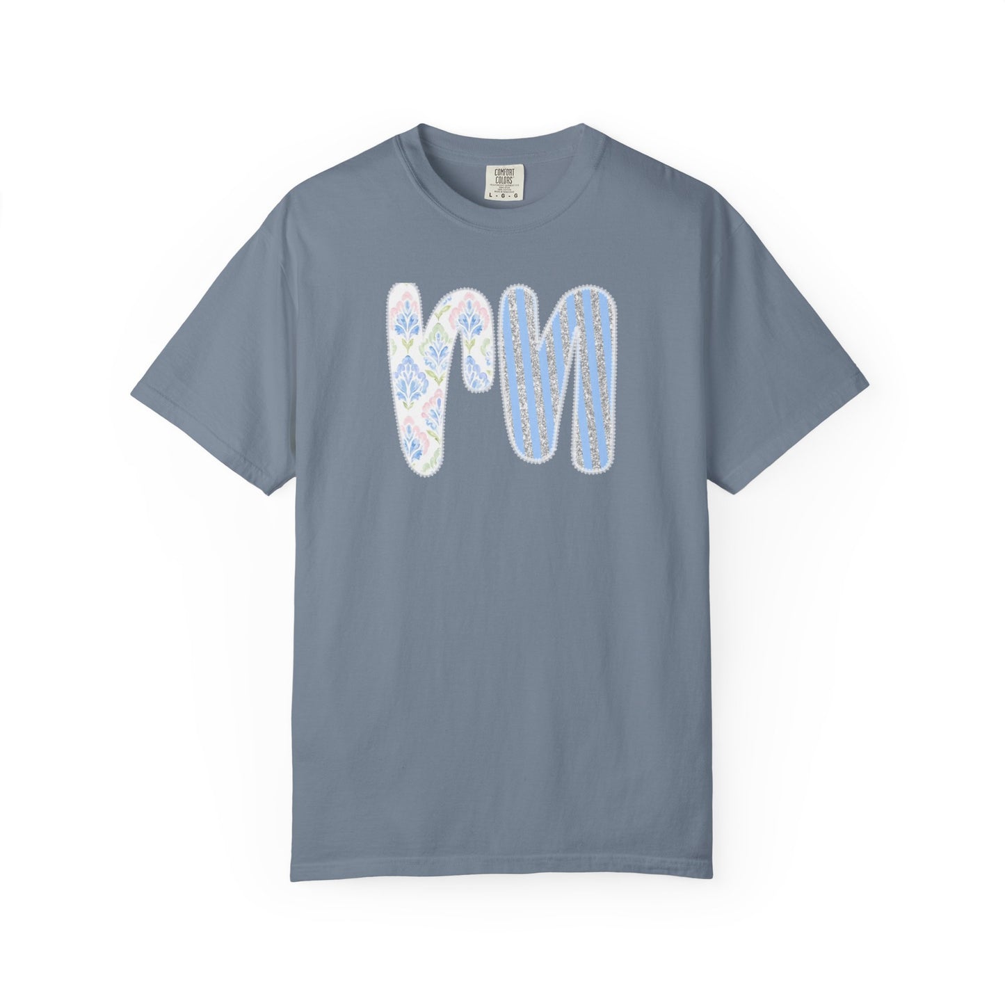 Retro 'RN' Floral Graphic T-Shirt — Garment-Dyed Casual Tee