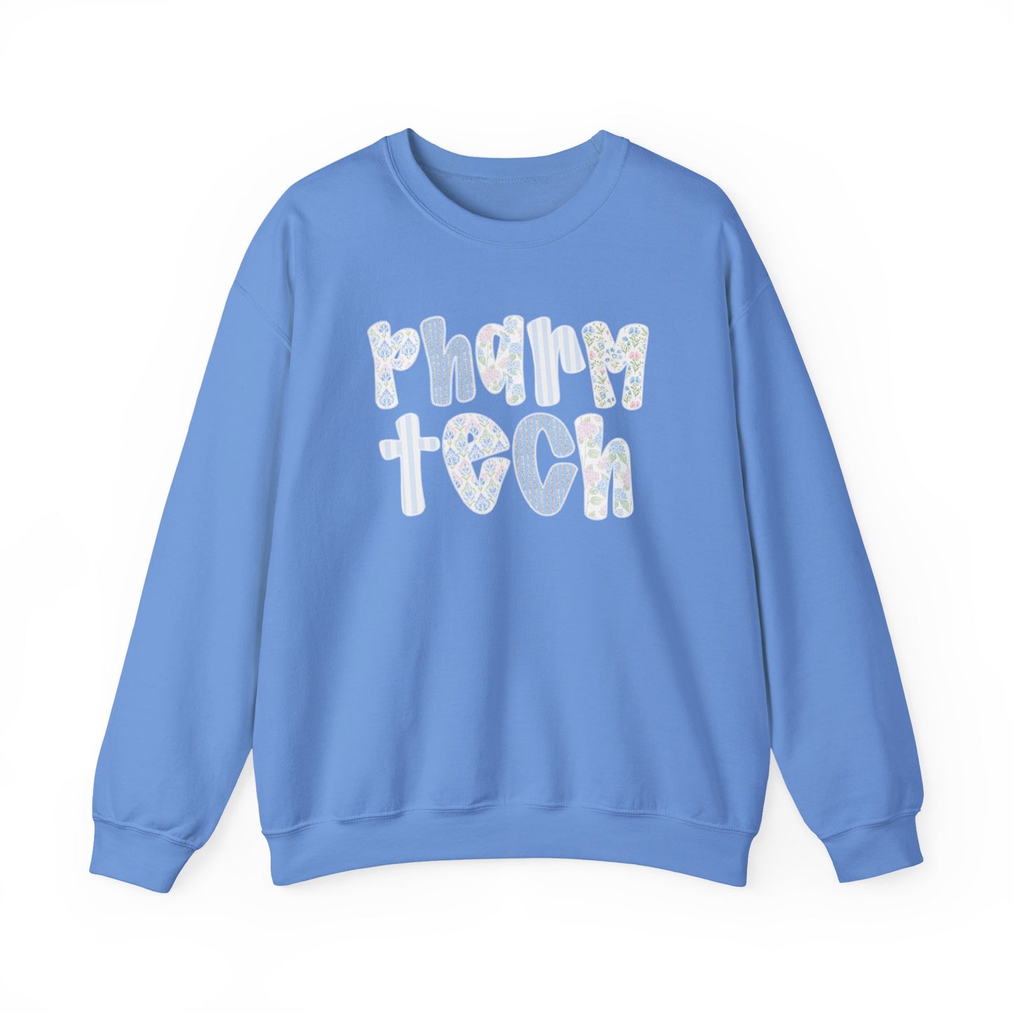 Pharm Tech Floral Crewneck Sweatshirt — Cute Pharmacy Technician Gift
