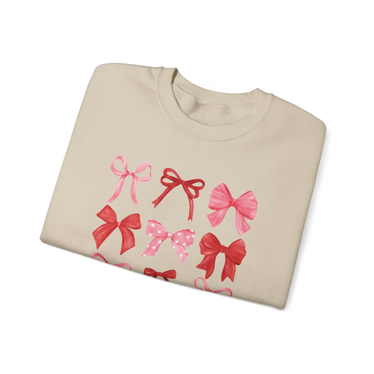 Bow Pattern Crewneck Sweatshirt