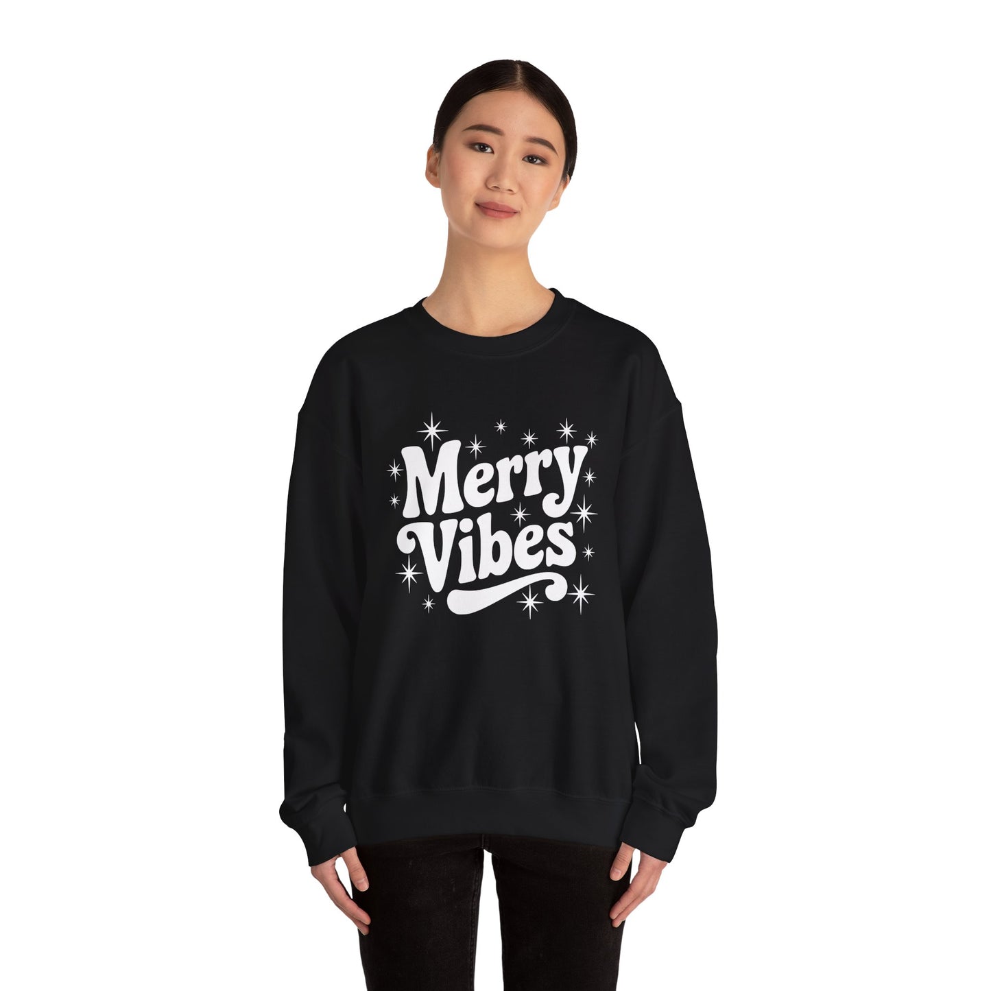 Merry Vibes Christmas Crewneck Sweatshirt