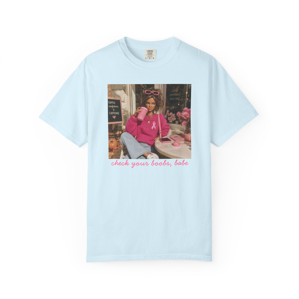 Breast Cancer Awareness T-Shirt — "Check Your Boobs, Babe" Retro Pink Ribbon Tee