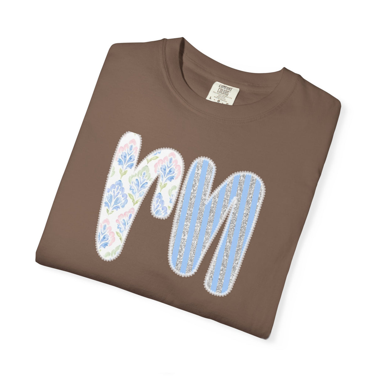 Retro 'RN' Floral Graphic T-Shirt — Garment-Dyed Casual Tee