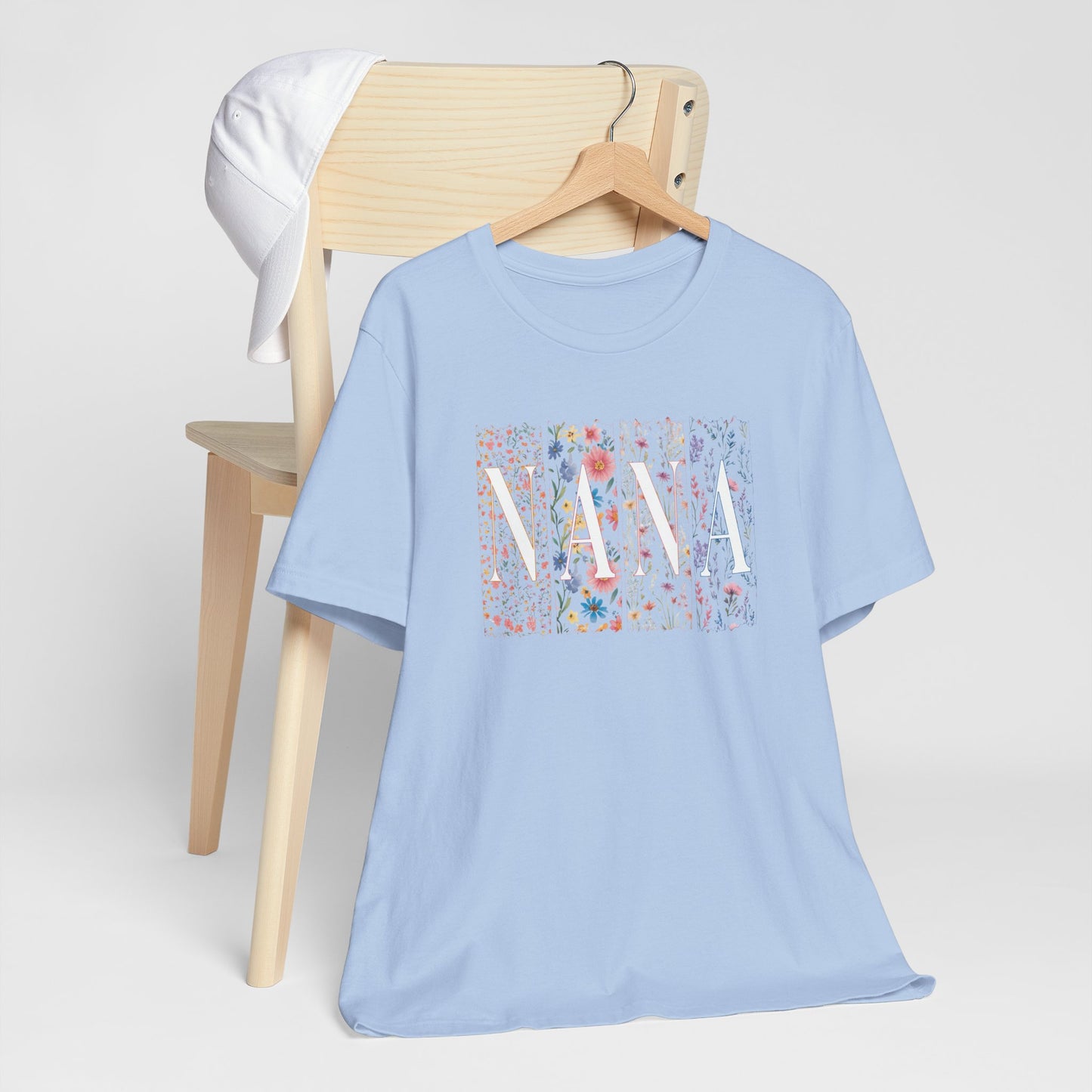 Floral Meadow "Nana" Graphic Tee — Colorful Wildflower Illustration T-Shirt