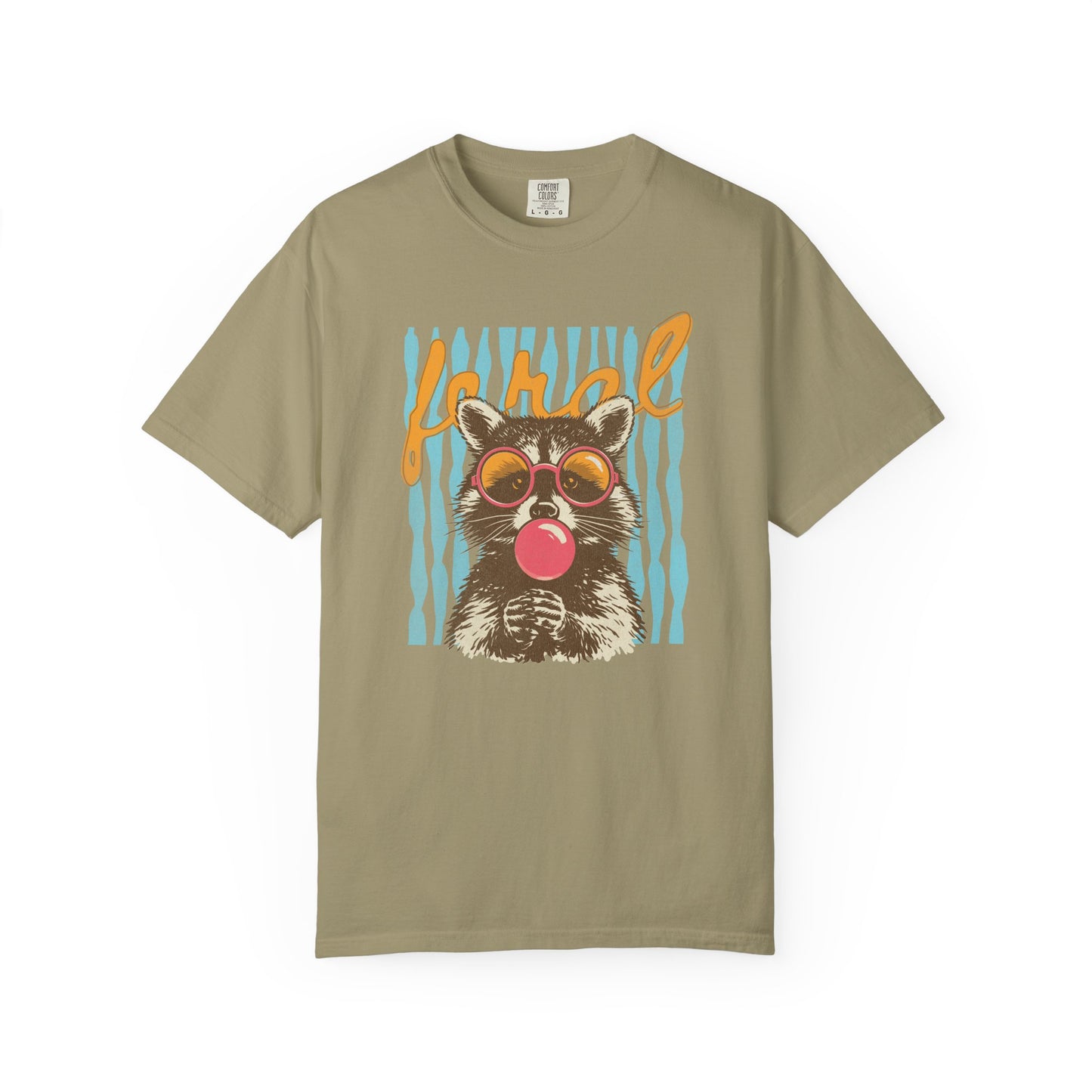 Raccoon Bubblegum Tee — Vintage Sunglasses Graphic T-Shirt