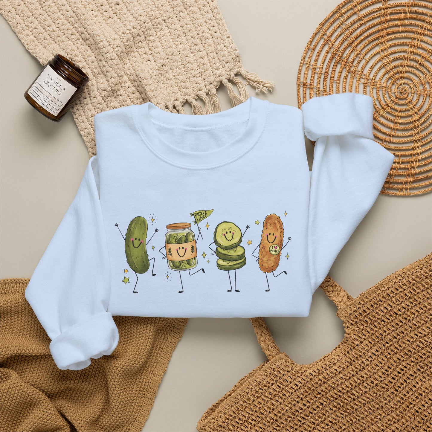 Pickle Friends Crewneck Sweatshirt — Pickle Lover Graphic