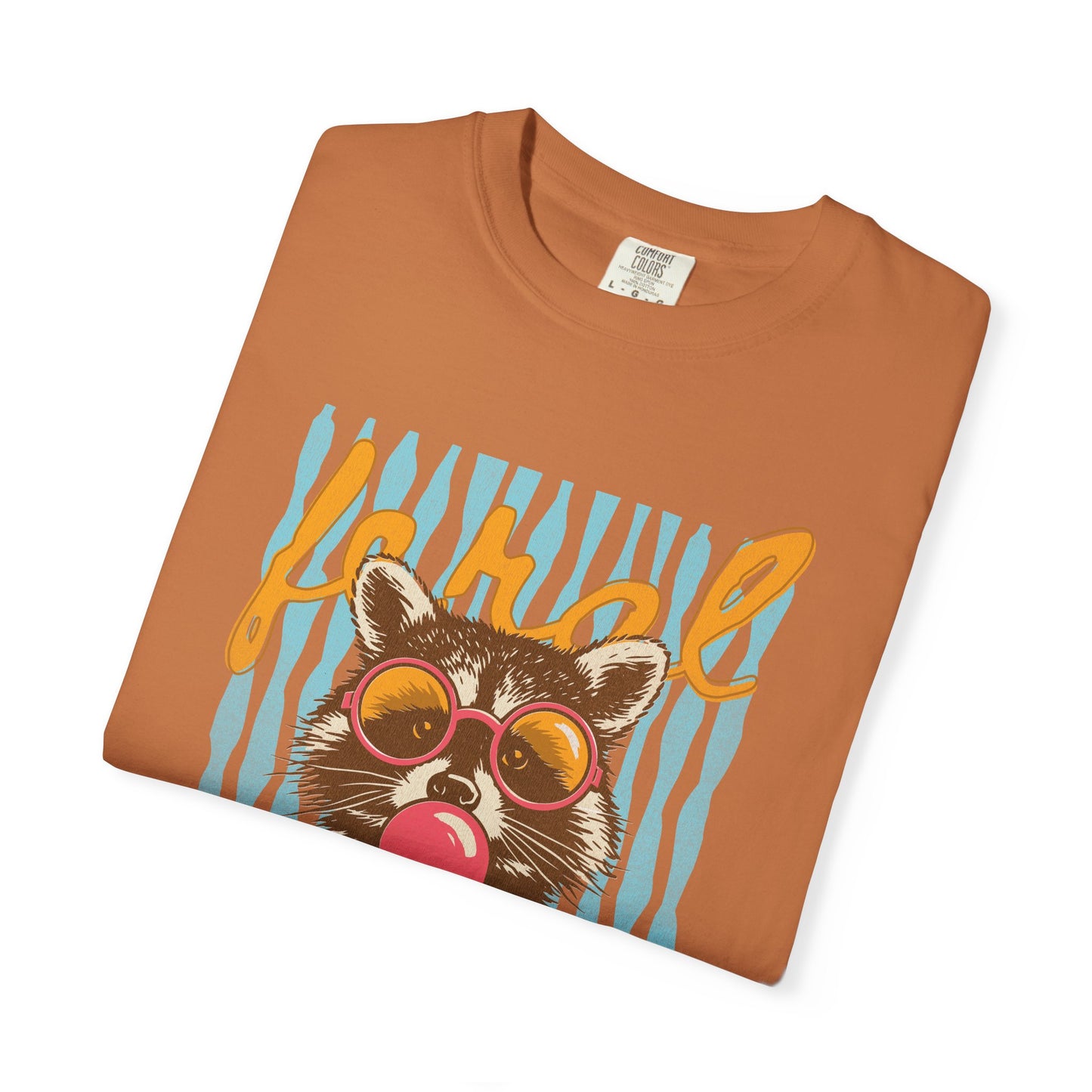 Raccoon Bubblegum Tee — Vintage Sunglasses Graphic T-Shirt