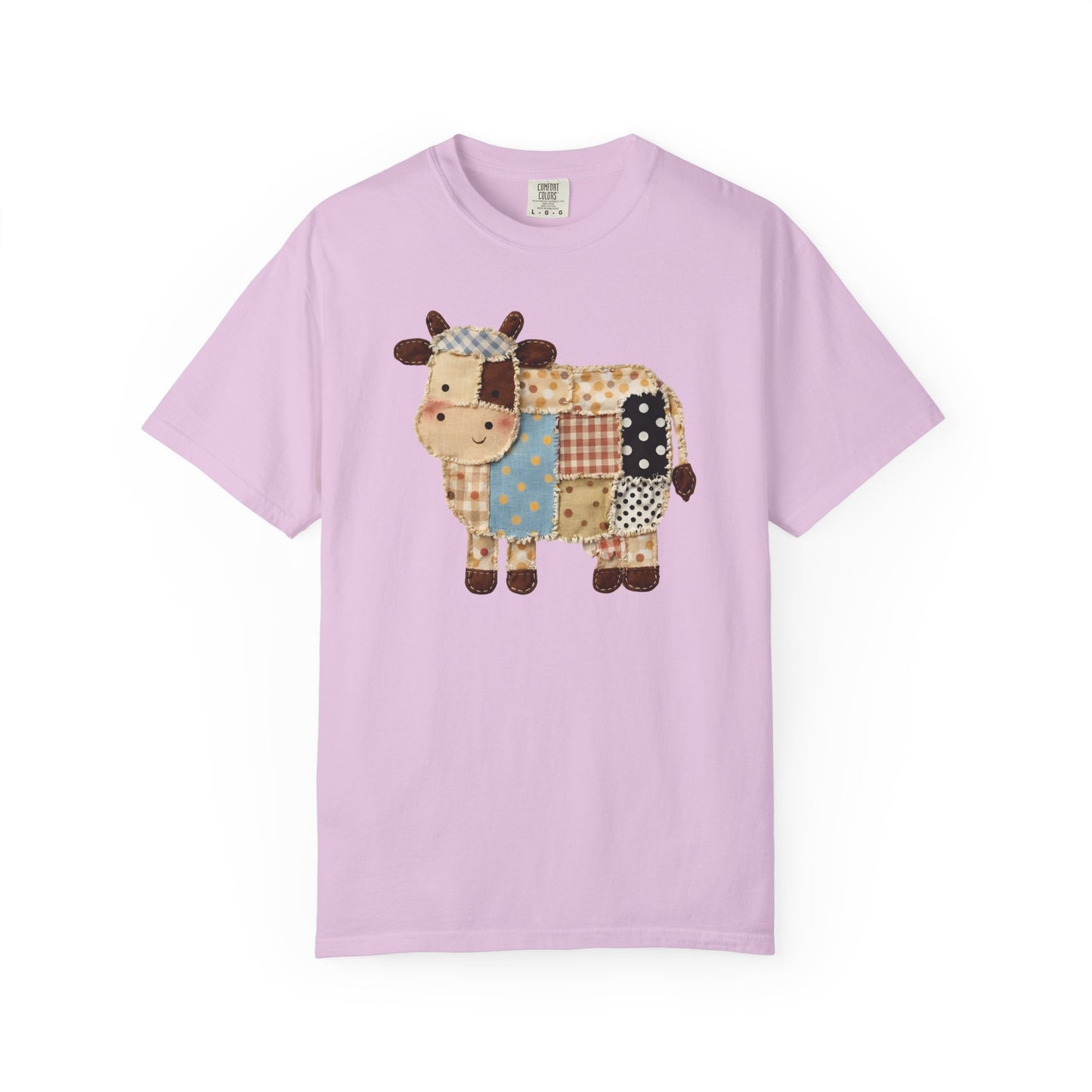 Patchwork Cow Print T-Shirt — Cute Farm Animal Graphic Tee