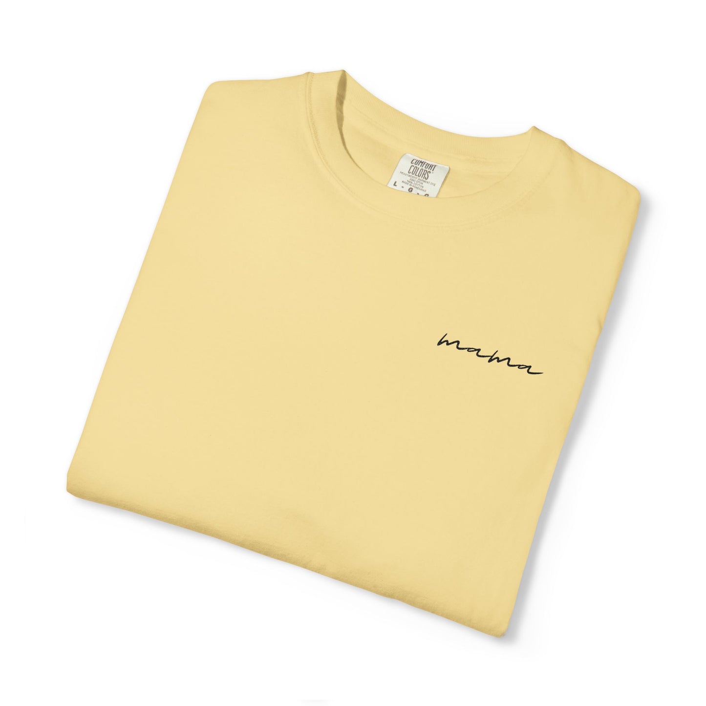 Mama Script Tee — Minimalist Embroidered "Mama" T-Shirt