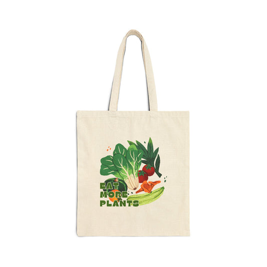 Tote Bag — Eat More Plants Canvas Grocery & Market Tote