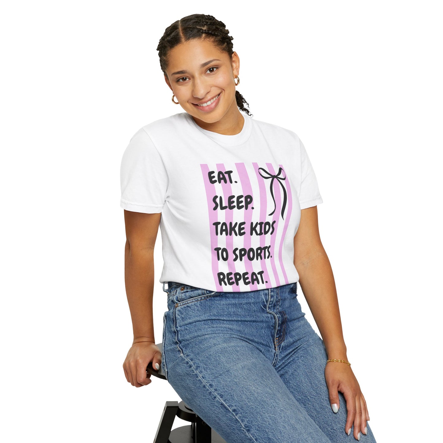 Brooke's "Eat. Sleep. Take Kids to Sports. Repeat." T-Shirt