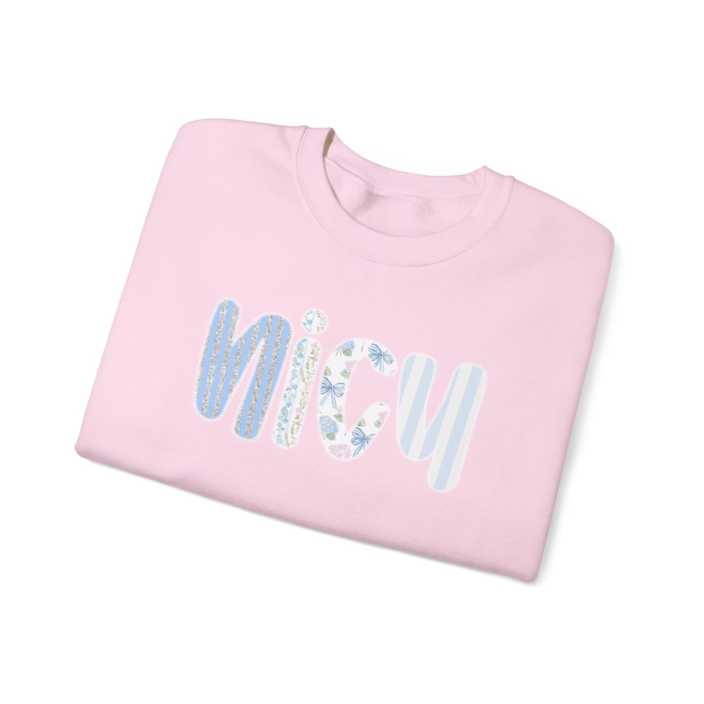 Cozy 'NICU' Pastel Pattern Crewneck Sweatshirt