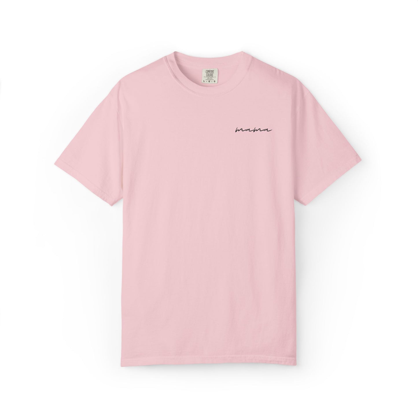 Mama Script Tee — Minimalist Embroidered "Mama" T-Shirt