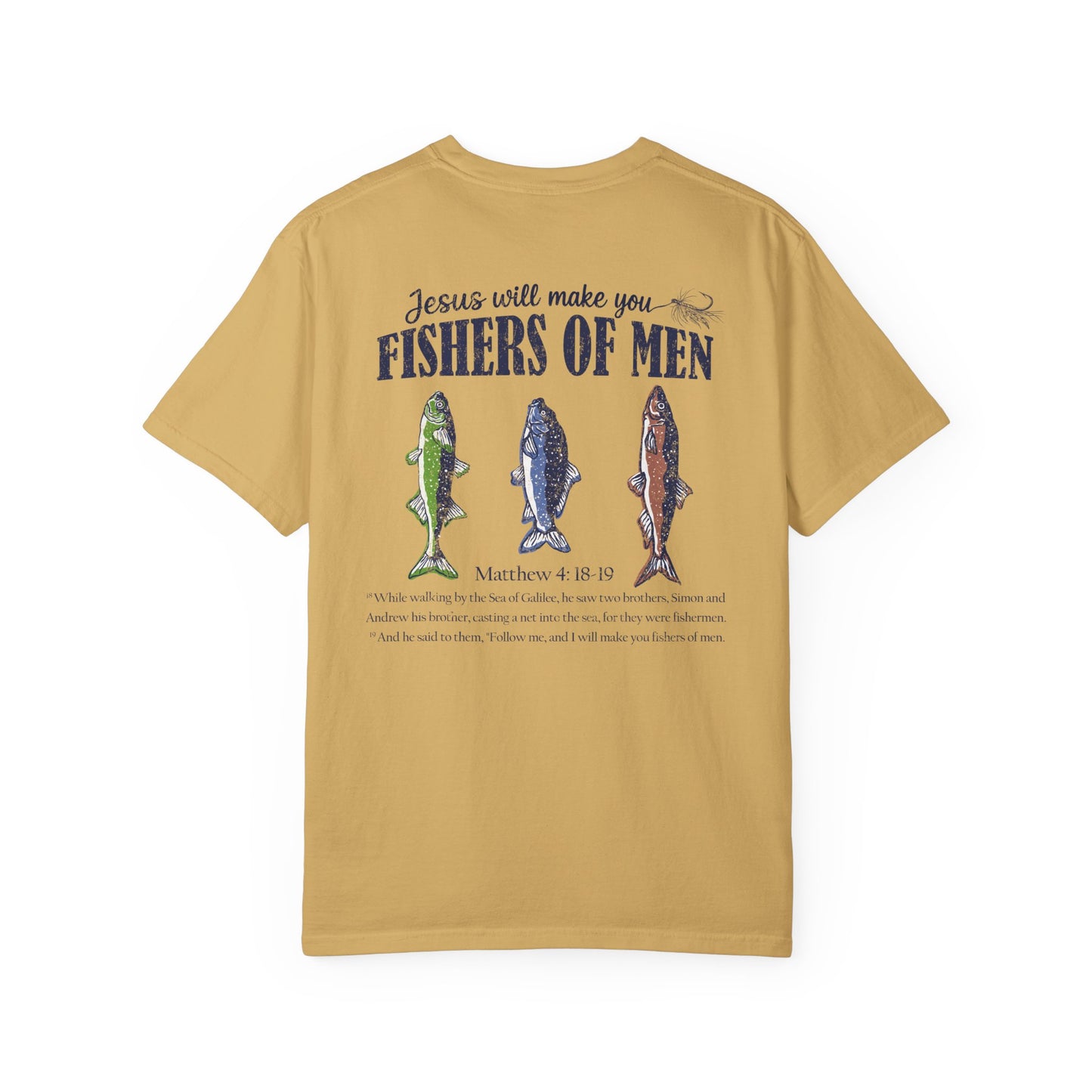 Fishers of Men T-Shirt — Christian Fishing Graphic Tee (Matthew 4:18-19)