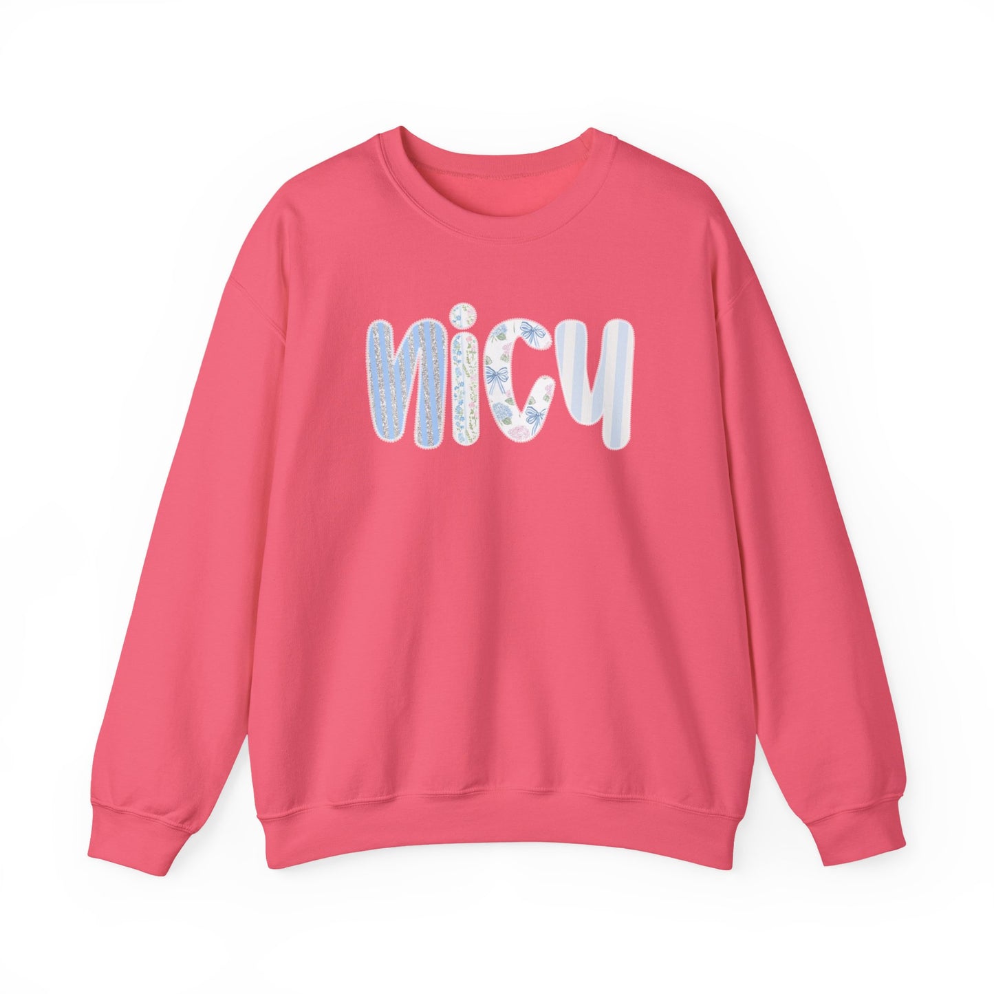 Cozy 'NICU' Pastel Pattern Crewneck Sweatshirt